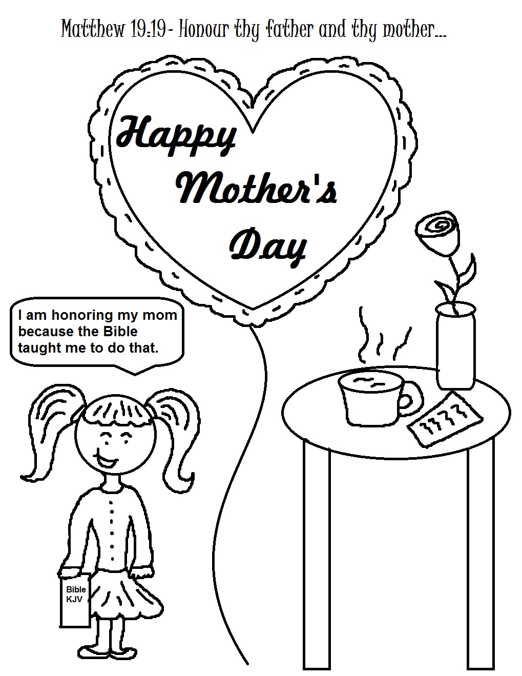 Mother's Day Coloring Pages